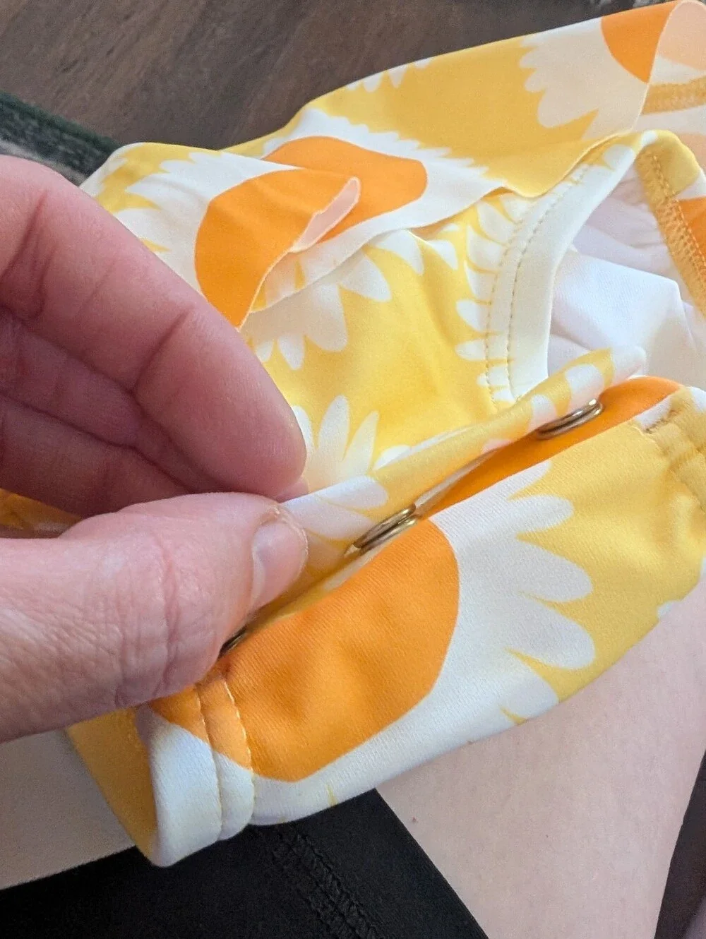Hanna Andersson 0-3 Sunflower Sunburst Skirted One-Piece Rash guard Swimsuit